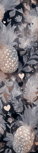 Free pineapple bookmark featuring a beautiful classy pineapple design